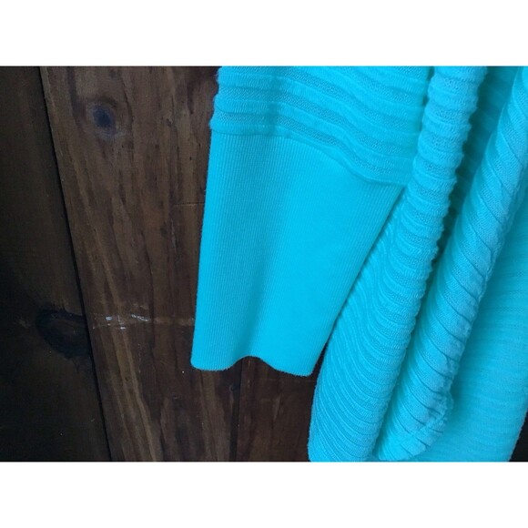 Style & Co Open Front Hooded Cardigan XL Green Handkerchief Hem Pockets - Picture 4 of 8